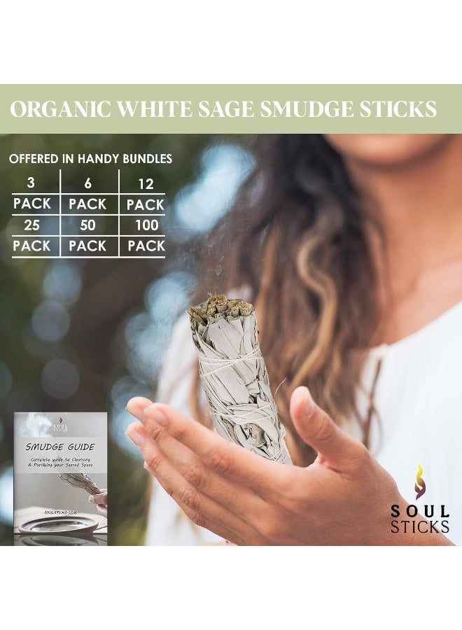 Ancientveda White Sage Smudge Sticks 3 Pack for Cleansing House, Meditation, Yoga, Negative Energy Cleanse, and Smudging with Starter Guide - Image 5